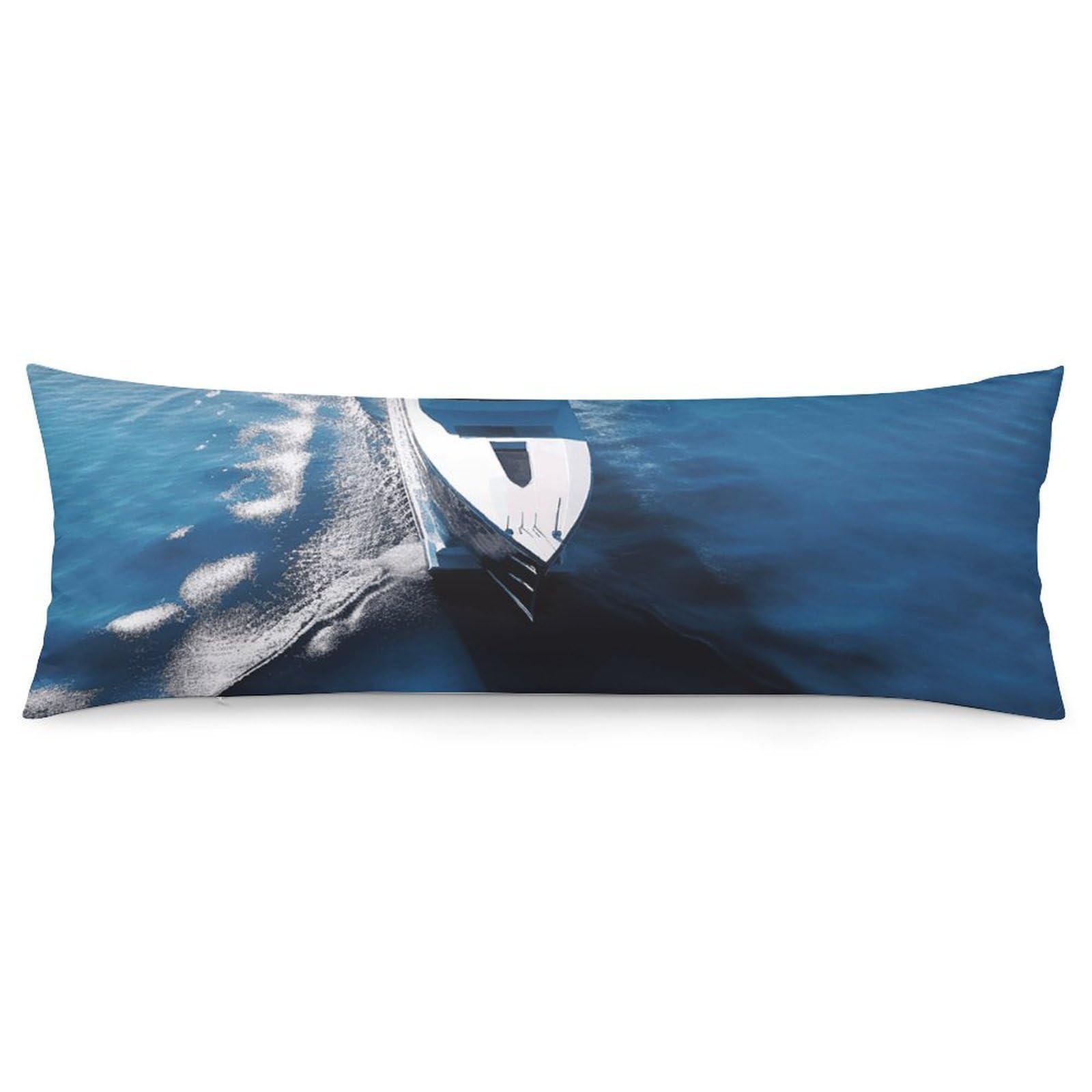 2 Pack Pillow Cases for Hair and Skin, Soft Breathable Pillow Case Covers with Hidden Zipper, Yacht ​ Sailboat Pillowcase 20"x54" Pillow Covers for Sleeping Gift