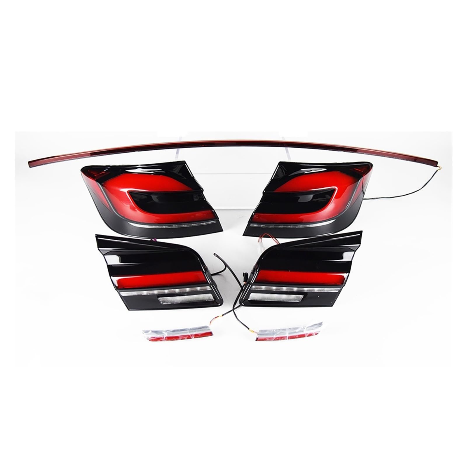 Tylna lampa samochodowa LED kompatybilna z BMW F10 F18 2011-2016 seria 5 motoryzacyjna dynamiczna lampa sygnalizacyjna akcesoria (Color : Through one set)