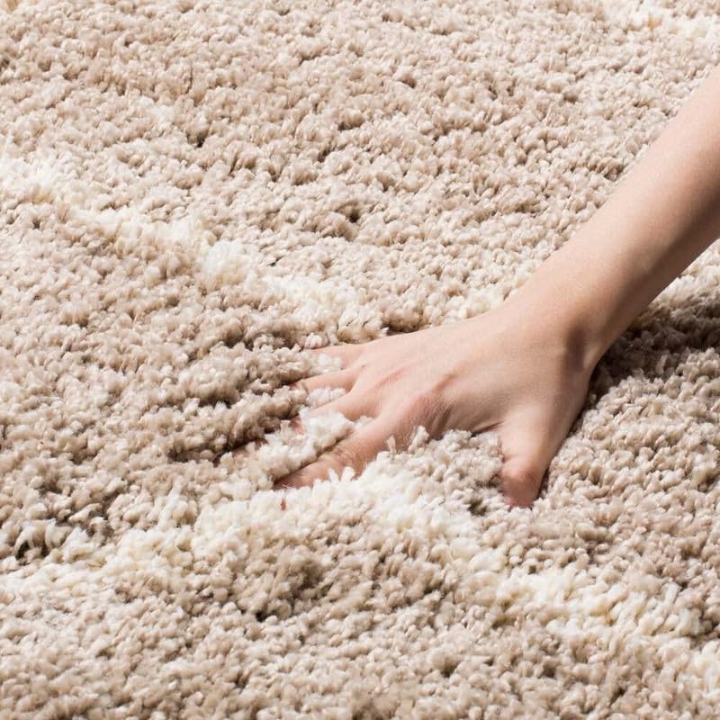 Image of Carpet for Living Room 5X7 FEET Modern Soft Shaggy Carpet Thick, Fluffy & 2 inch Pile Shag Rug for Your Kids Room, Bedroom & Livingroom (Beige Ivory)