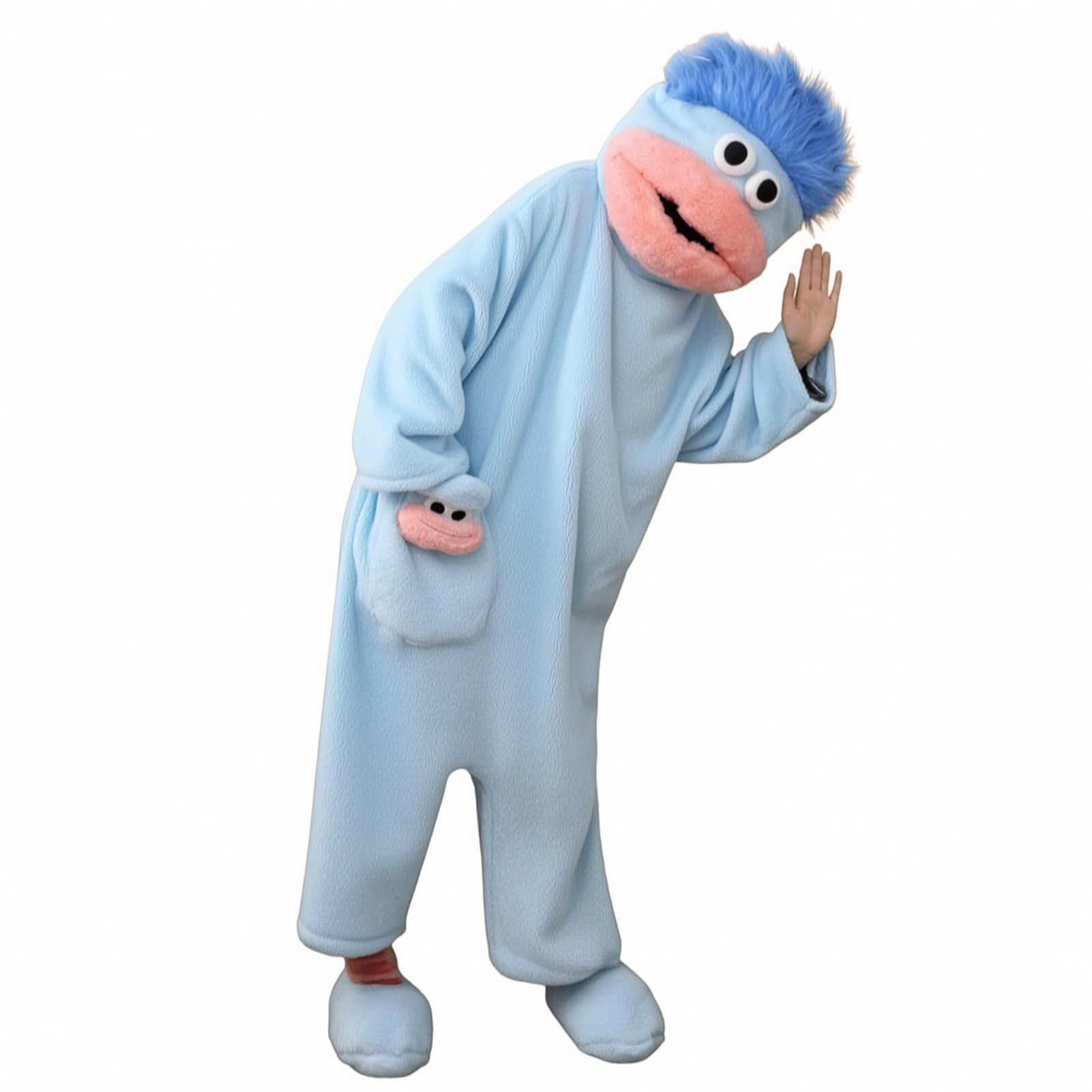 Silly Onesie Lustiger Monster Onesie Big Mouth Monster Kostüm Pyjama | Mundmonster Fleece Schlafanzug Silly Onesie Pyjama Monster-Einteiler Tierkostüm Schlafoverall Halloween Kostüm
