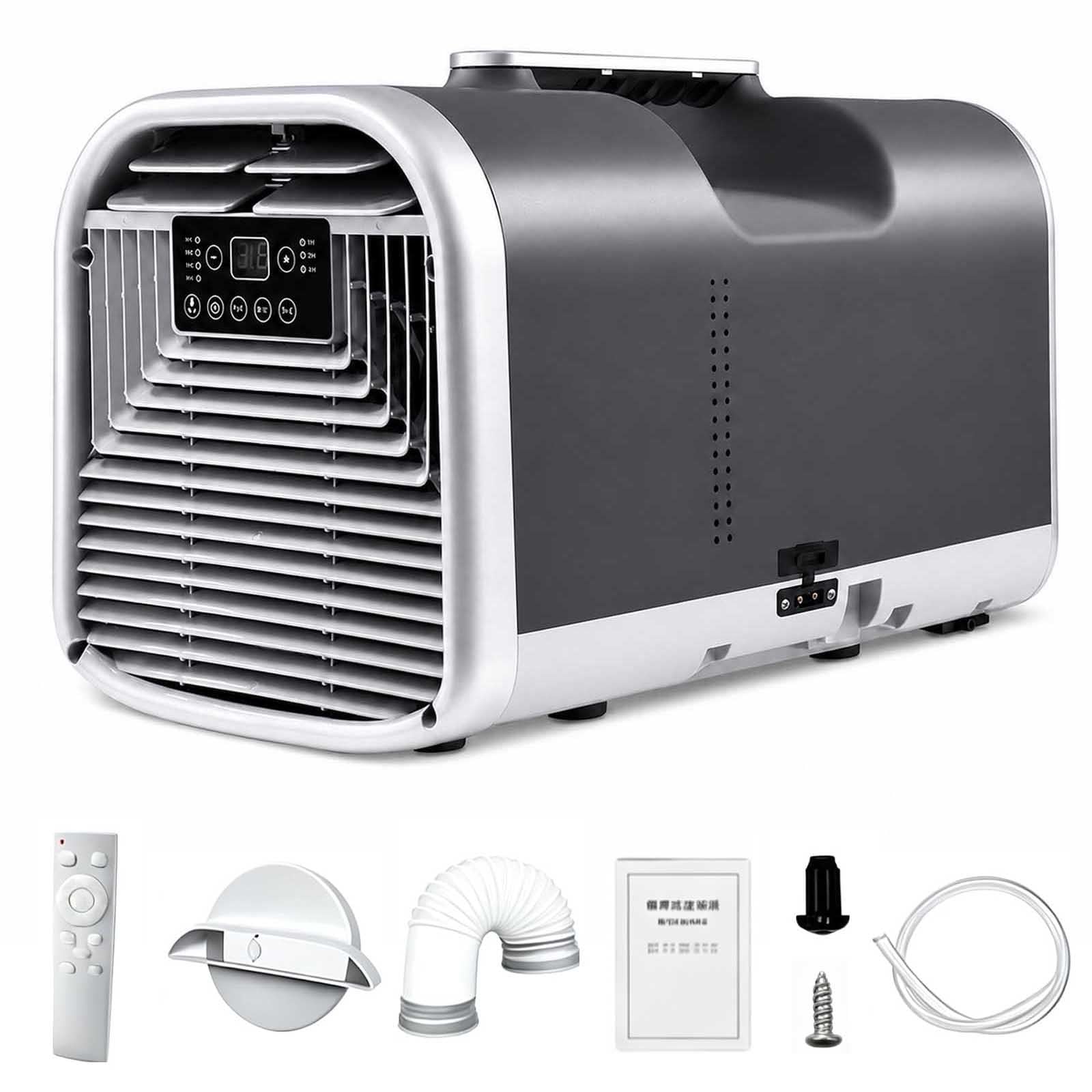 aromaoveite 4400 Btu Portable Air Conditioner, 4-In-1 Tent Ac Unit With Cooling Fan Dehumidifier Sleep Mode, 24h Timer, Remote Control, 330w Low Noise 42db, 110v/220v For Rv, Bedroom, Camping 220V