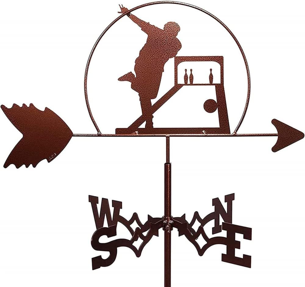 Handcrafted Weathervane Weathervane with Animal Silhouette Ornament (Color : A)