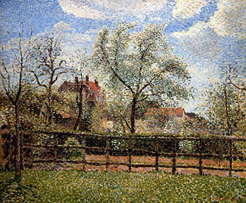 Affiche impression prints toile peinture murale Pissarro fleurs matin Eragny 60x90