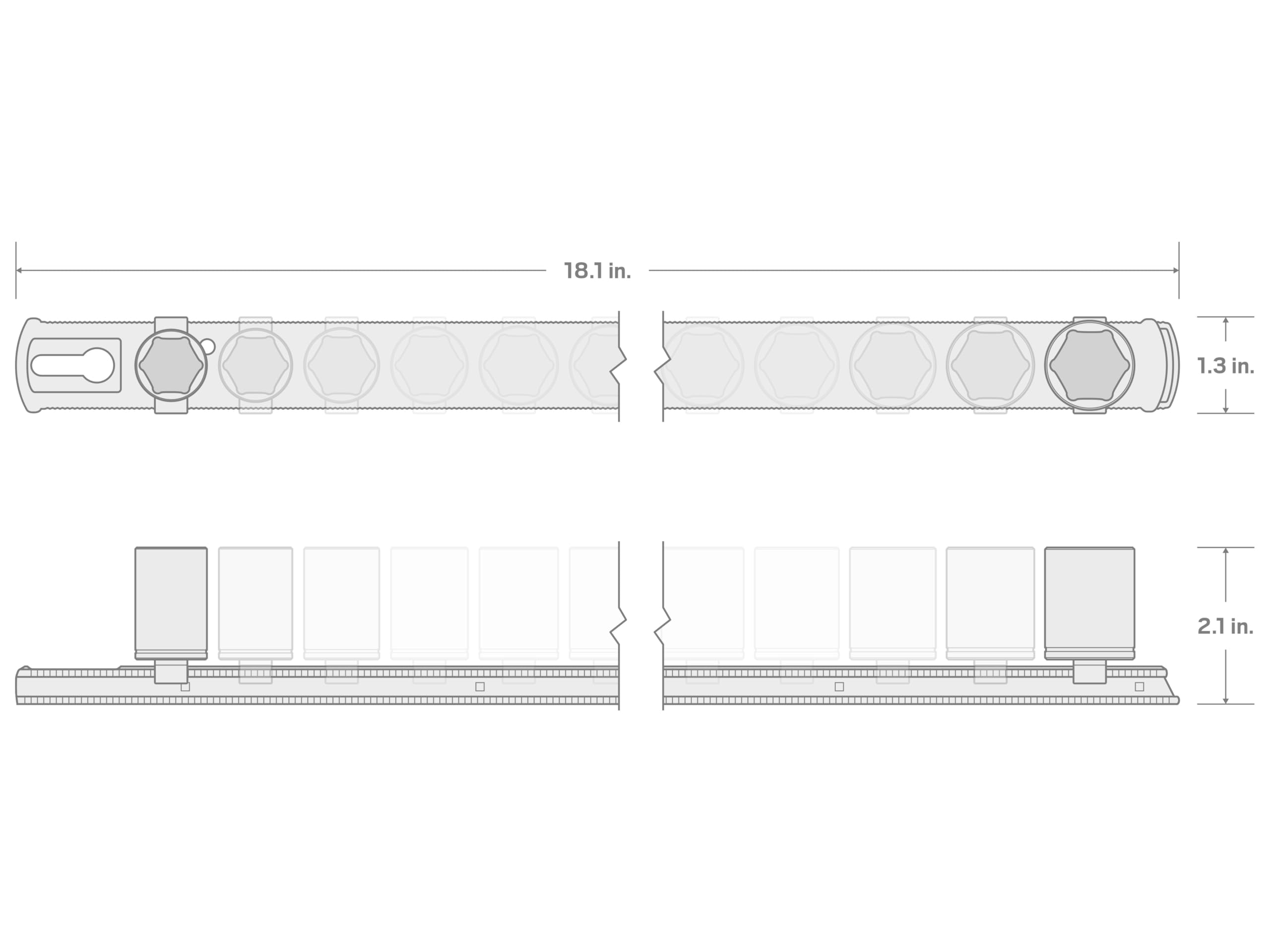 TEKTON SHD92102 6-punktowy zestaw nasadek nasadowych, 15-częściowy (10-24 mm)