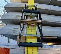 Vista 6 de Mytee Products Correa de trinquete amarilla de 2" x 27' con ganchos en J - Resistencia de rotura de 10,000 libras - Correa de amarre resistente