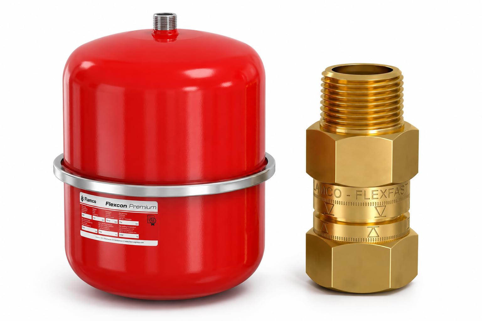 Vase d'expansion 8L Flamco Flexcon Premium 16941 raccord rapide chauffage central maison