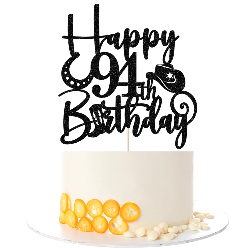 Kaoenla Cowboy Cake Topper-cowboy theme Happy 17th Birthday Decor,17th Birthday/Anniversary Party Decorations (94th) — image 1