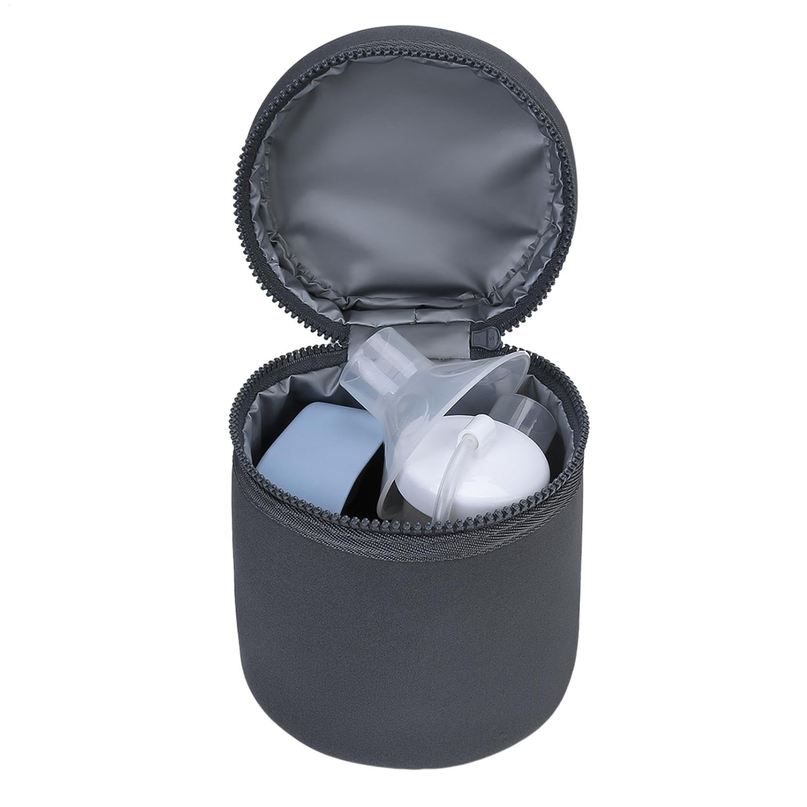 Ungtyb Breast Milk Storage Cooler, Insulated Bottle Cooler Bag, Breast Milk Chiller Bag, Breastfeeding Cooler Bag 12.5 x 15.5 cm for Milk, Outdoor, Travel, Walk, Home, Multicolour, Dark Blue,