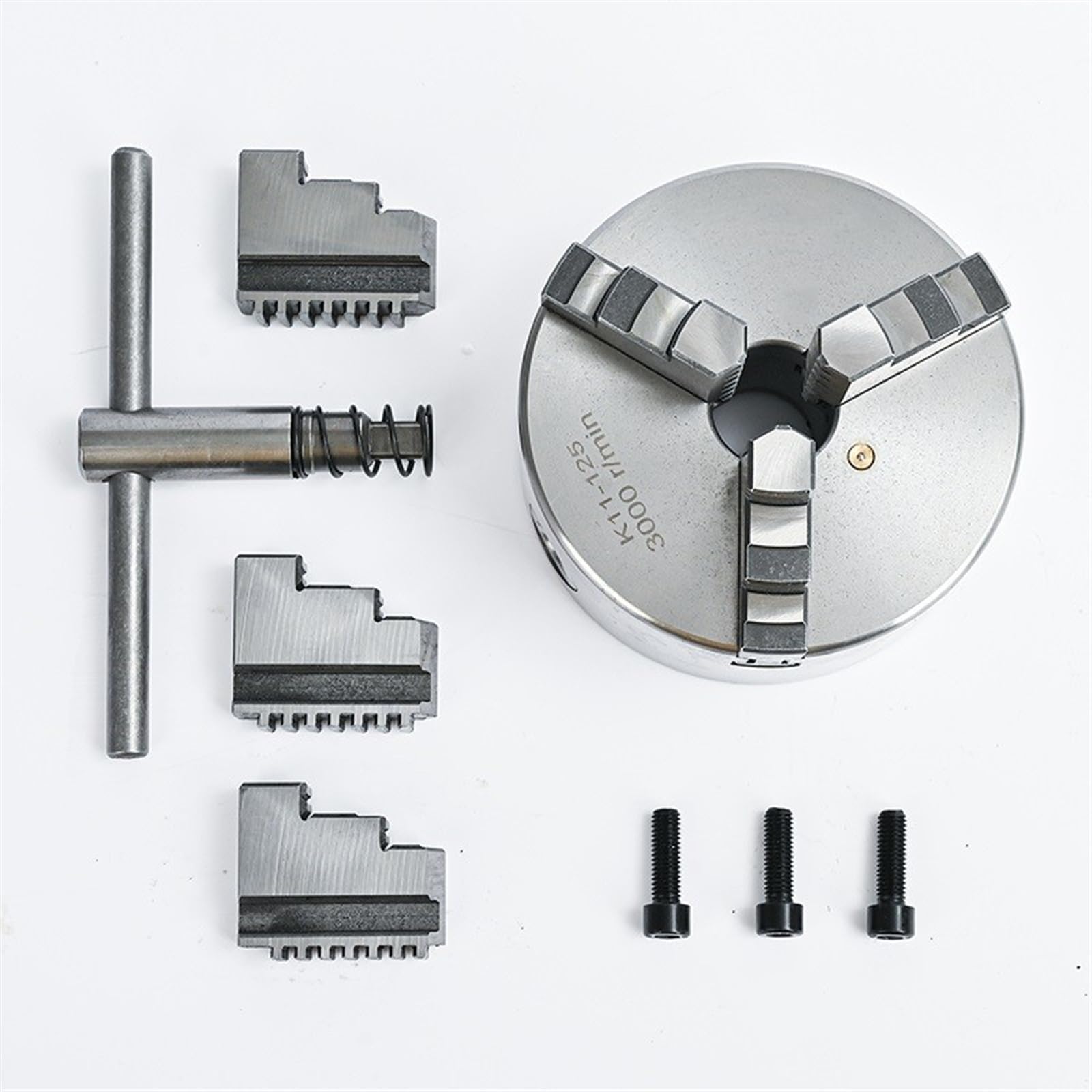 K11-125 uchwyt spiralny 3-szczękowy uchwyt tokarski 125 mm precyzyjny metalowy uchwyt tokarski ręczny uchwyt do tokarki