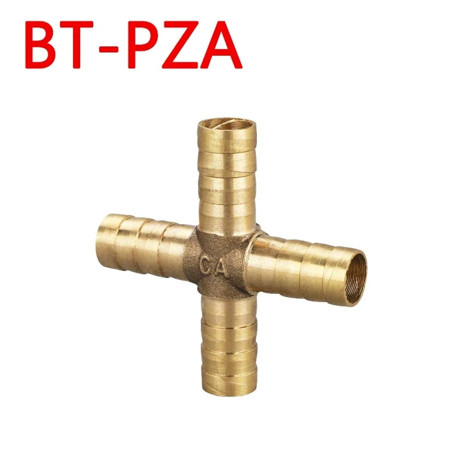 10 Stück Kupfer Pagode Wasserrohrverschraubungen Messing Widerhaken Rohrverschraubung 2 3 4 Wege Messingverbinder for 6 mm 8 mm 10 mm 12 mm 16 mm 19 mm Schlauch (Color : 4 Way, Size : 10mm (10pcs))