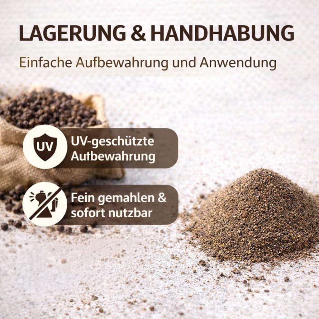 GiDeli Schwarzer Pfeffer Gemahlen 2 x 5kg - Pfefferpulver für Suppen, Saucen und Fleischgerichte - Aromatisch und Vielseitig - 100% Naturrein ohne Zusätze