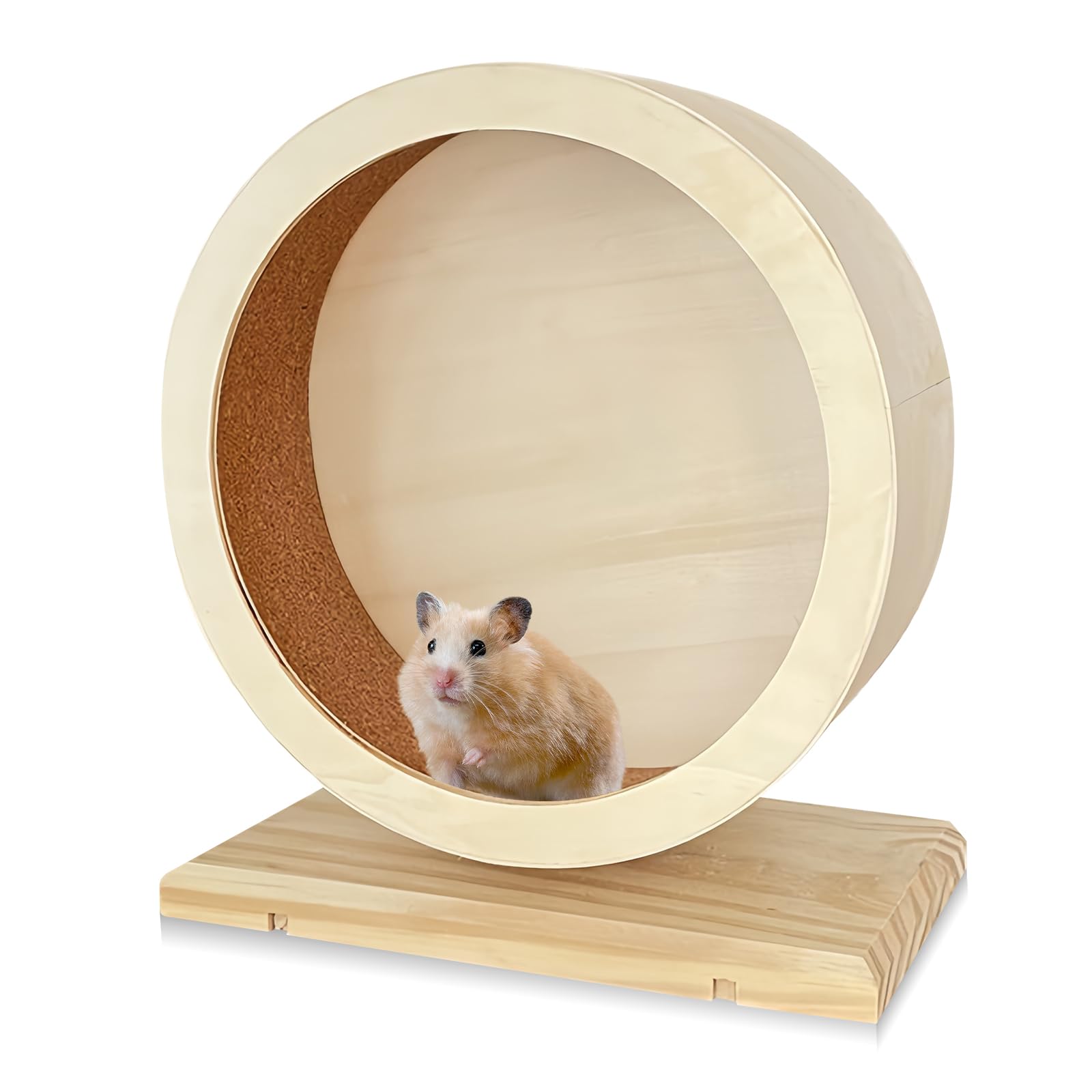 Rotella per criceti in legno per piccoli animali domestici: WIYETY Rotella per criceti silenziosa, rotella per criceti a basso rumore per tranquillità e movimento, rotella per altri piccoli animali