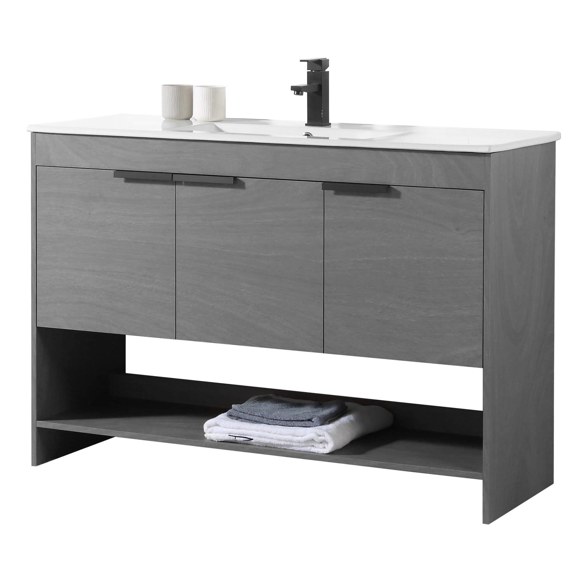 Fine Fixtures Phoenix 48 inch bathroom vanity with sink in classic grey
