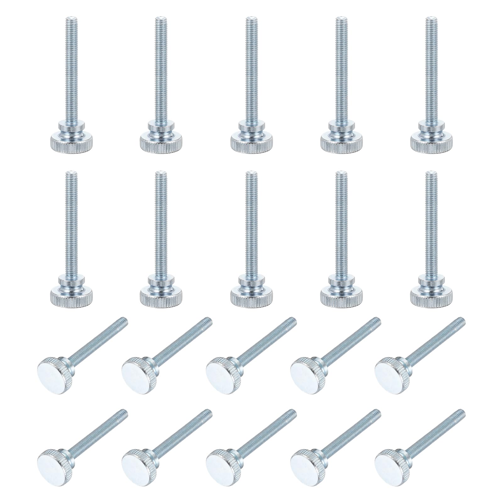 PATIKIL M5 x 40mm Knurled Thumb Screws, 20Pcs Metric Knurled Head Bolts Thumb Screw with Shoulder Grip Knobs Fasteners Tighten Thread Fasteners for TV Monitor Mount