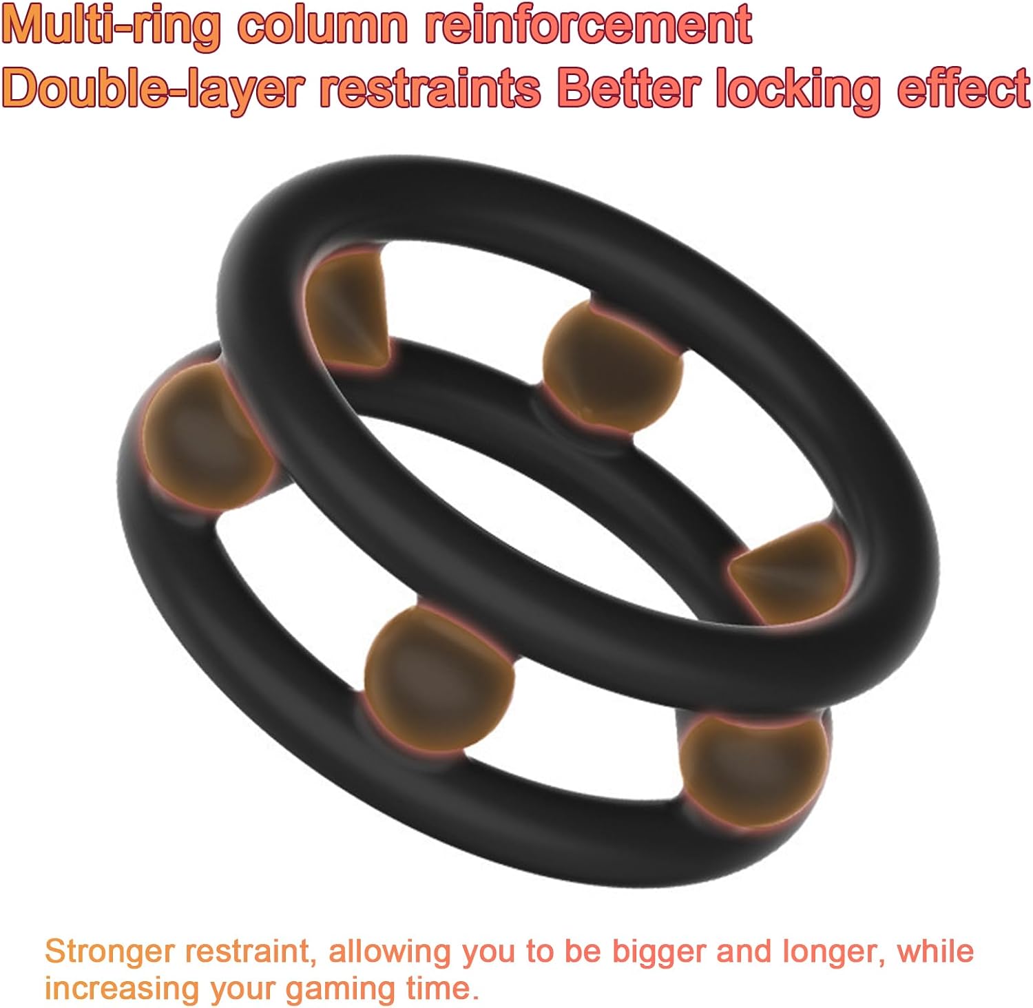 3 Piece Silicone Penis Ring Bondage Set, Spikes Cock Rings, Penis Restraint Ring, Chastity Ring Lock, Chastity Belt, Penis Lock, SM Adult Men Cock Restraint Chastity Devices Sex Toy
