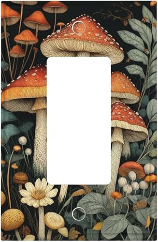 Miniatura 59 de Cubiertas Decorativas de Arte para Interruptores de Luz, Hojas de Otoño, Placa de Pared de Palanca Individual, Cubierta Decorativa de Interruptor,