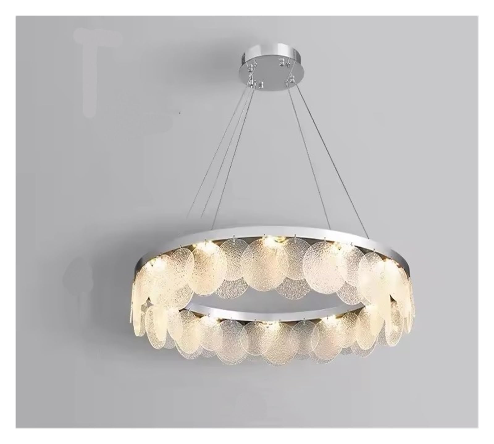 ASerZenith Italian Minimalist Chandelier Lighting For Living Room Glass Lamp Postmodern Led Ceiling Lamp Corridor Lighting Fixture,Pendant-D80Cm
