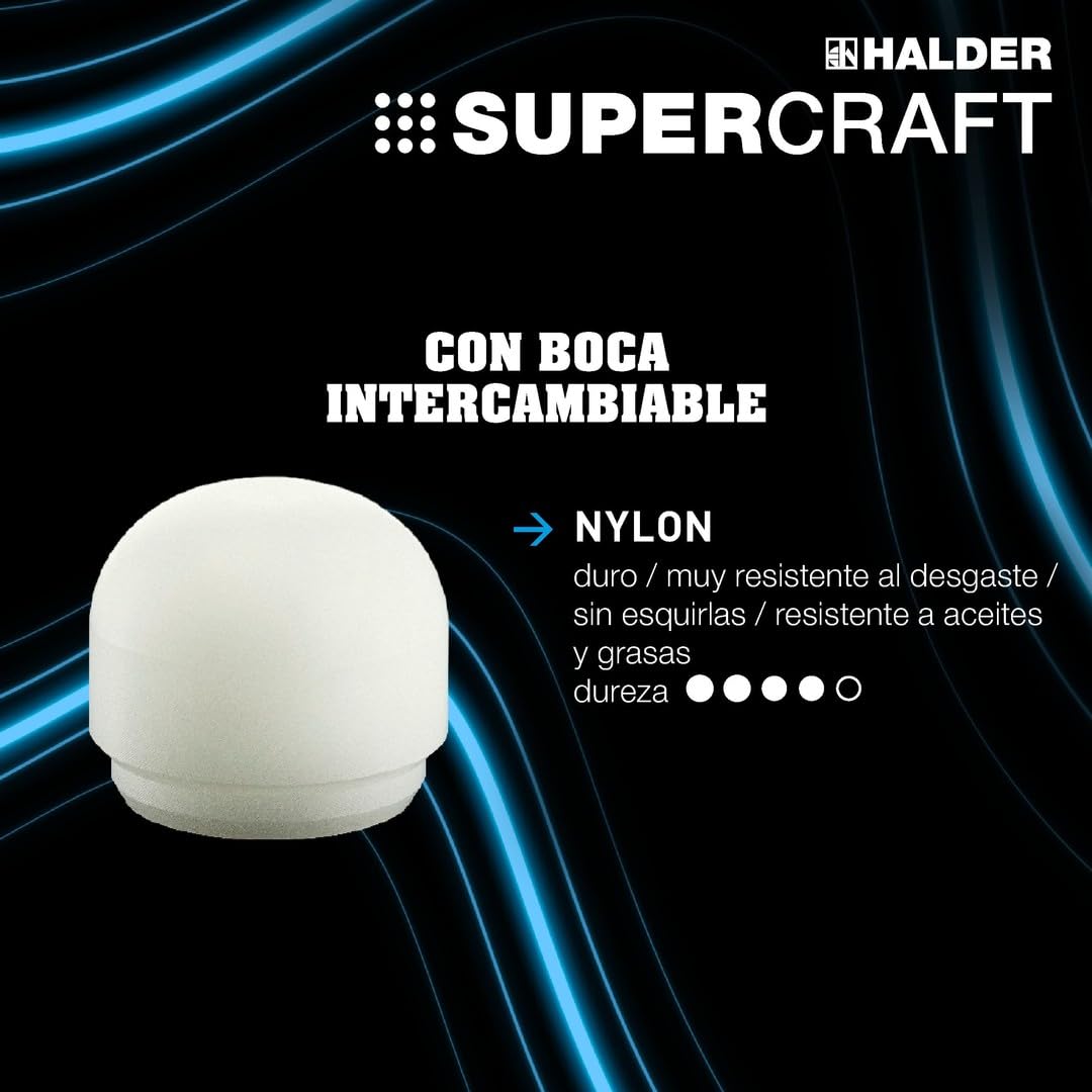 Supercraft 3366.240 - Martillo de carpintero (mango de nogal barnizado y ergonómico, diámetro de 40 mm)