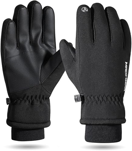 AXBXCX Guantes de esquí resistentes al agua, guantes de snowboard para pantalla táctil, guantes de nieve cálidos con aislamiento Thinsulate, para