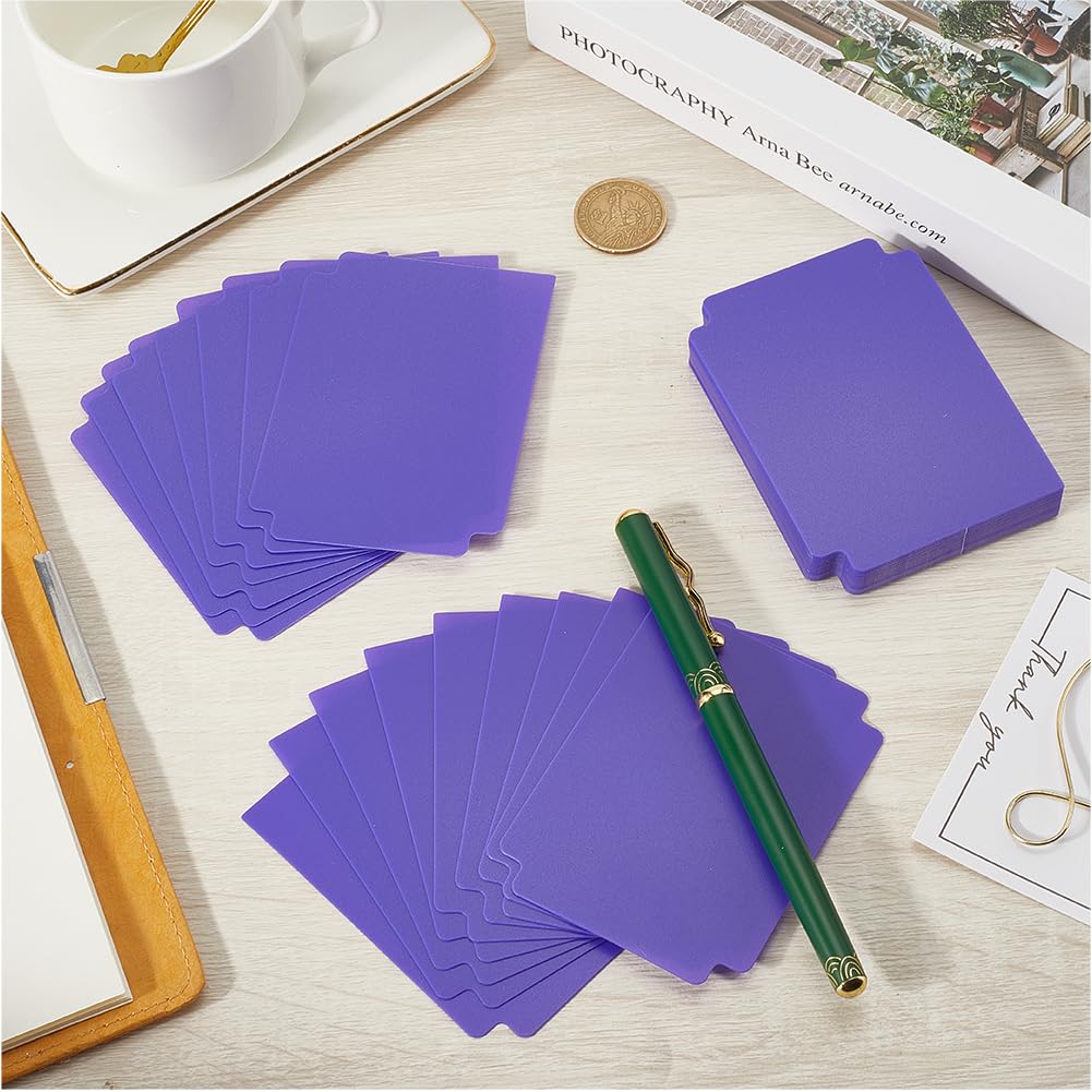 CRASPIRE Trading Card Dividers Purple Card Separator Card Sorting Tray Plastic Card Dividers Board Game Card Separator Card Deck Box Dividers for Game Organizer Storage 40sheets 2.75 x 3.7 Inch - Image 3