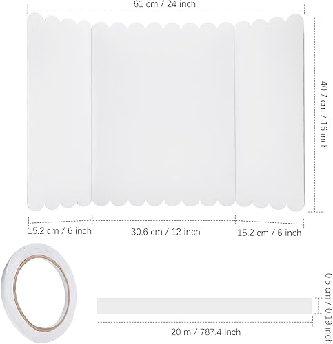 Miniatura 3 de Jutieuo 8 tableros de póster triple con cintas de doble cara, tableros de presentación corrugados de 16 x 24 pulgadas, tableros de exhibición