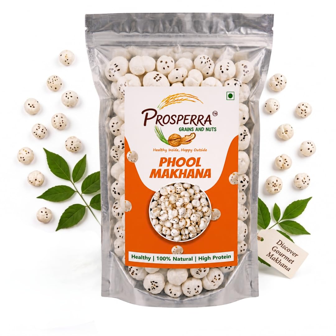 PROSPERRA GRAINS AND NUTS Premium Raw Makhana (Buy1 Get1 Free 200g) Each | Fox Nuts | Water Lily Seeds | Weight Loss Snack | Diabetic Friendly | Pure & Natural-image-6