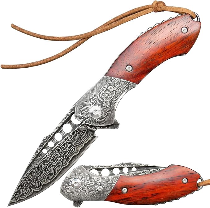 Sitivien ST208 Damascus Folding knife, VG10 Core Blade and