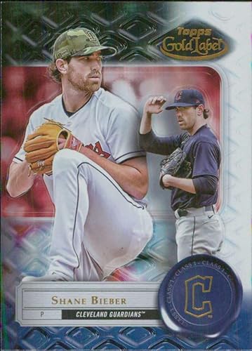 2022 Topps Gold Label Class 1#33 Shane Bieber Cleveland Guardians Baseball Card - GotBaseballCards