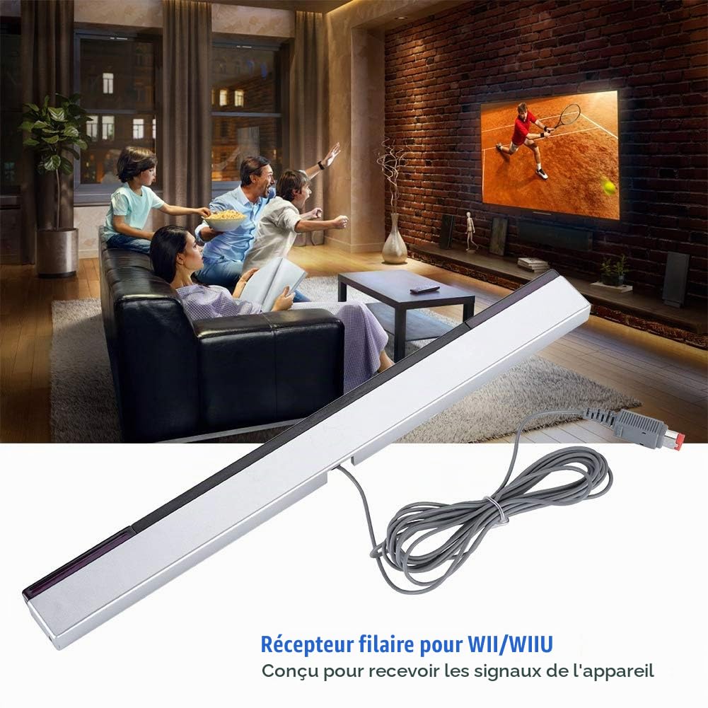 ASHATA Récepteur Infrarouge Filaire Capteur de IR Sensor Bars pour /WIIU