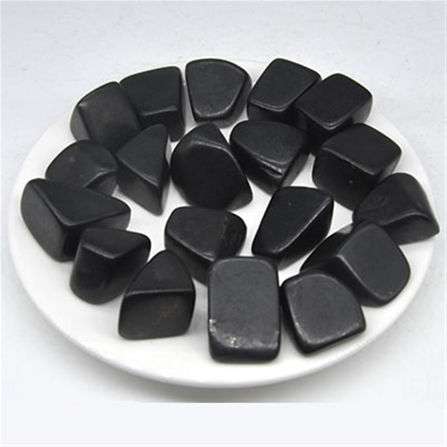 KatLin Beautiful Nature Shungite Gravel Specimen Size Irregular Tumbled Stones Reiki Healing Crystal Quartz Mineral Aquarium Home Decoration Gift Ornaments (Size : 500g)