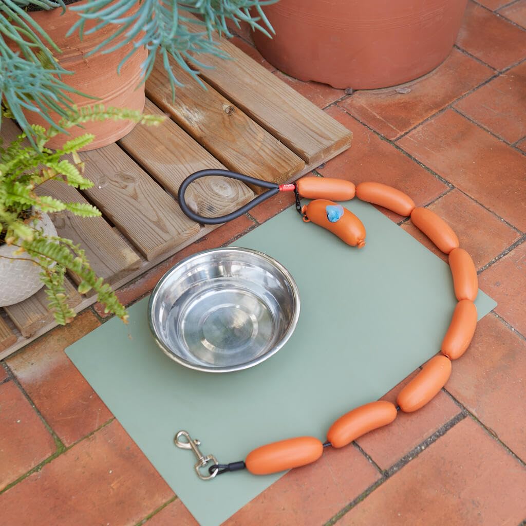 Balvi Guinzaglio cane Hot Dog Colore marrone Trendy guinzaglio per passeggiate con stile Plastica 110