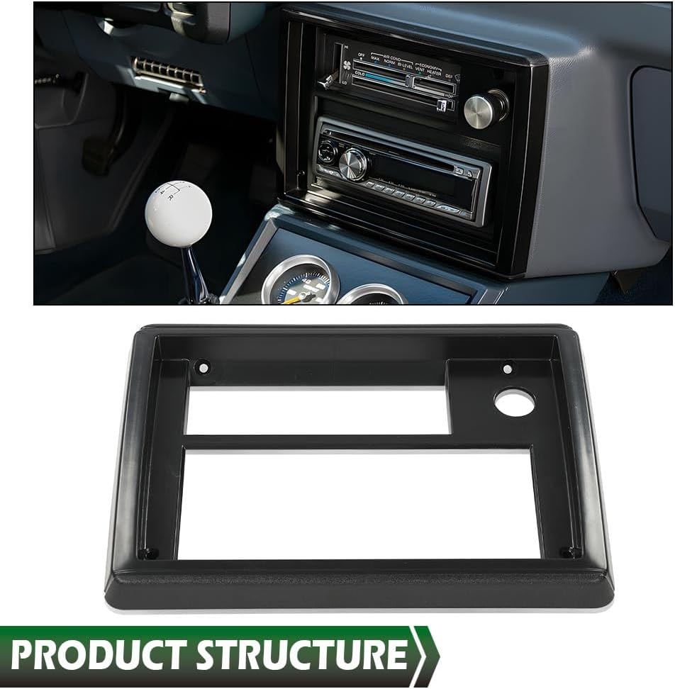 LQI Radio Face Plate Dashboard, Compatible with El Camino Monte Carlo SS 1981-1988, Black
