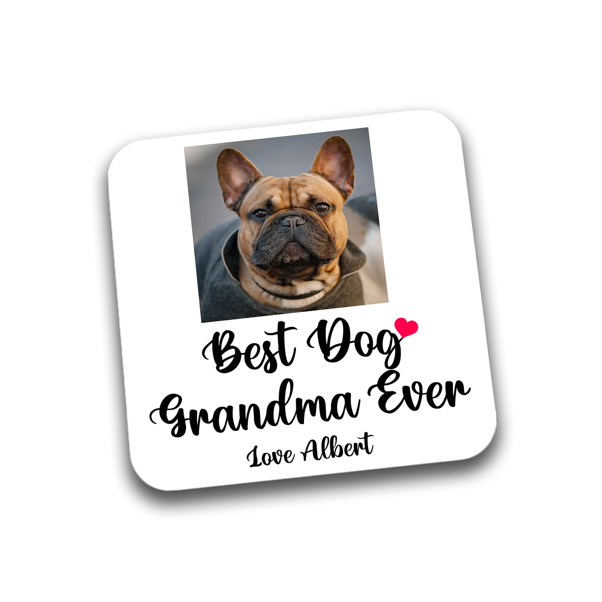 Rib Ticklerz - Personalised Photo Coaster - Funny Gifts From The Dog Grandma Ever - Mother's Day & Birthday Present - DC95