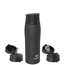 Super Sparrow Borraccia Termica, Acciaio Inox Bottiglia Termica – 750ml – Senza BPA Termos, Borracce Termiche Bambini – Include 2 Coperchi con Cannuccia e Coperchio Sportivo