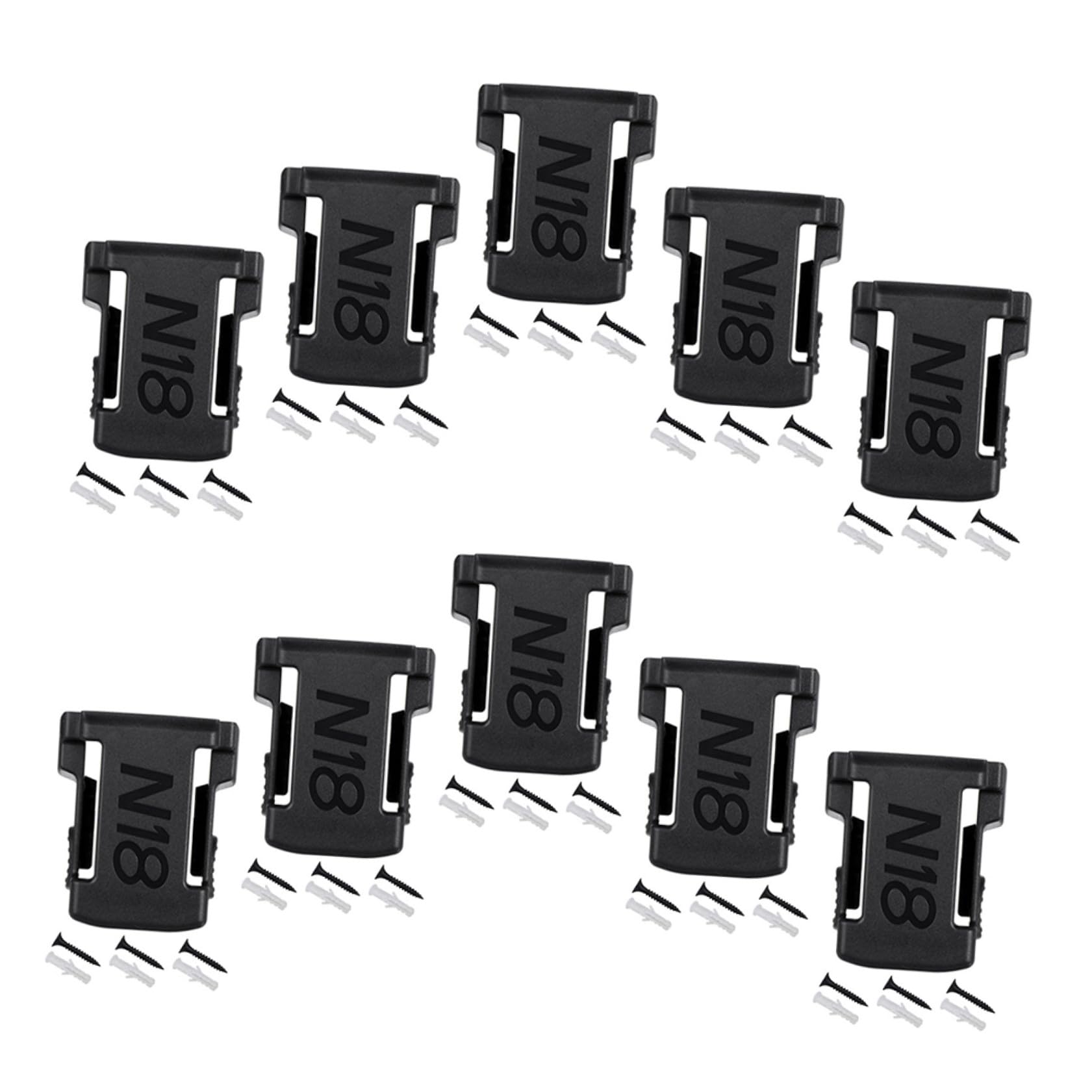 Veemoon 10pezzi Supporto Per Batterie Ricaricabili Supporto Per Batterie Litio-ion Fissaggio Cintura Resistente Compatibile Con