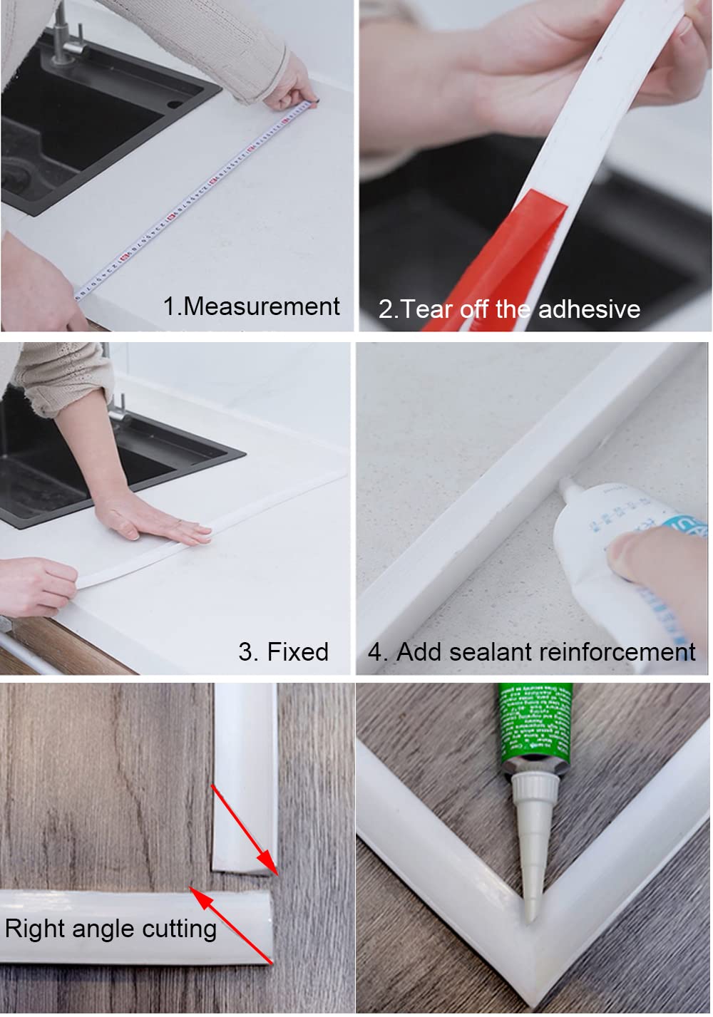 Buy 39Inch Water Barrier For Sink,Kitchen Splash Guard,Shower Corner