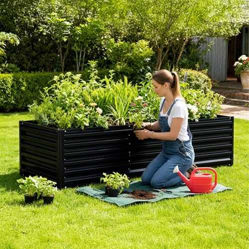 Jardinière surélevée en métal galvanisé Relaxdays pour protéger vos légumes du gel - 4