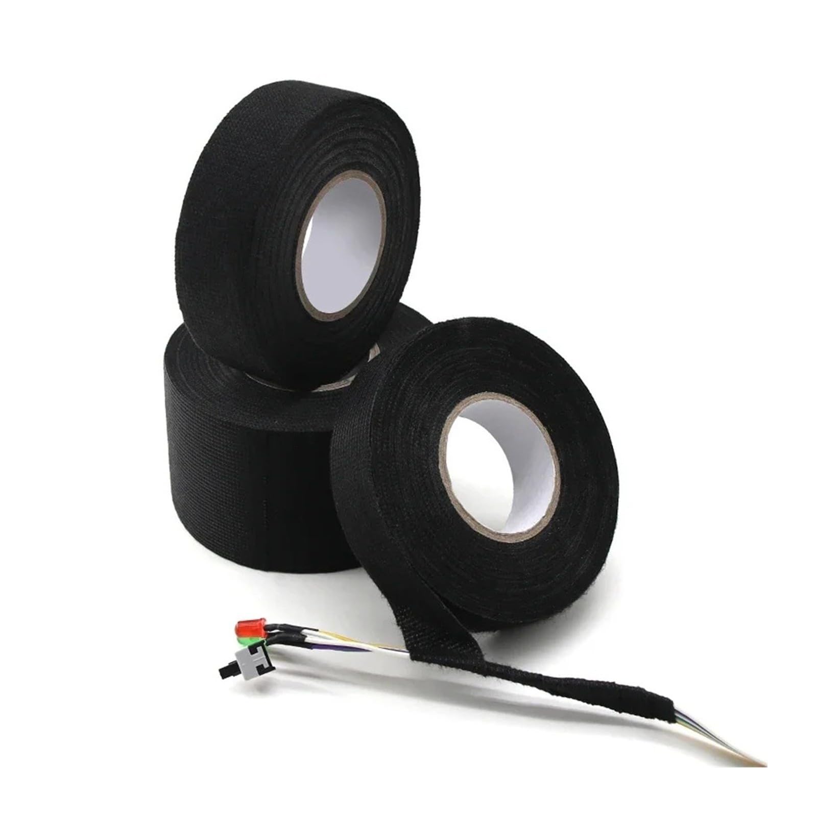 1/3/5 Roll Heat-resistant Adhesive Cloth Fabric Tape 9-50mm | Electrical Tape(5 rolls,Width 9mm)