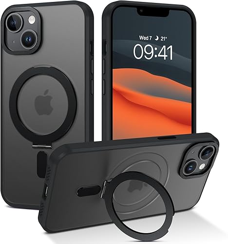 DUEDUE Funda magnética para iPhone 14, iPhone 13 con soporte invisible compatible con Magsafe, funda protectora de cuerpo completo, delgada, a