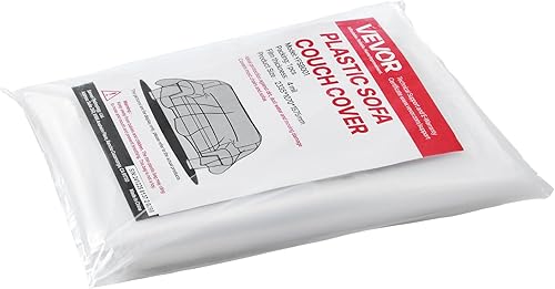 Miniatura 11 de VEVOR Funda de plástico para sofá, de 0.157 in de grosor para mudanza, fundas de sofá transparentes resistentes con diseño de apertura amplia,