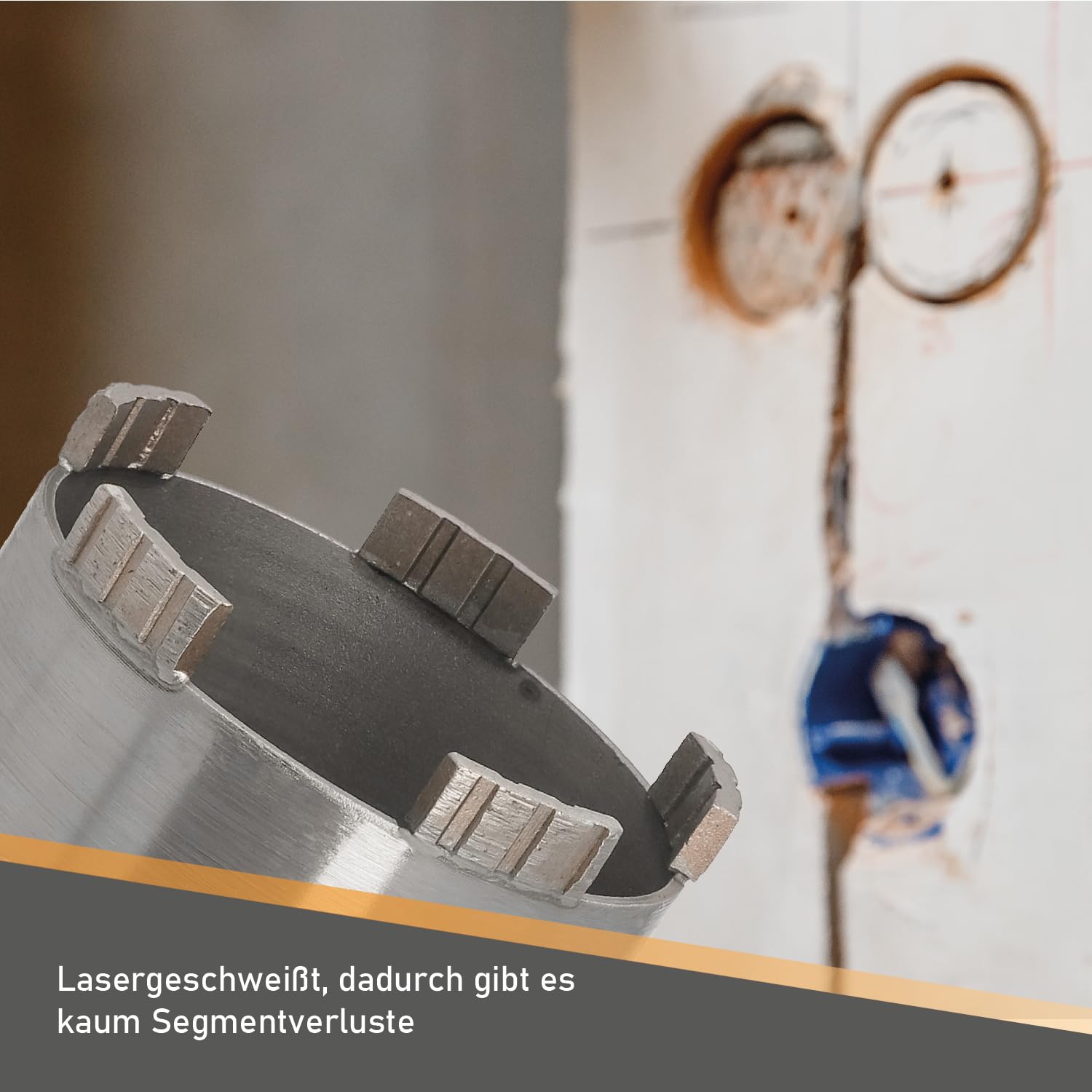 Corona Diamantata Ø127mm Con Attacco M16 - Per Calcestruzzo E Muratura, Lunghezza Utile 180mm - Foto 4