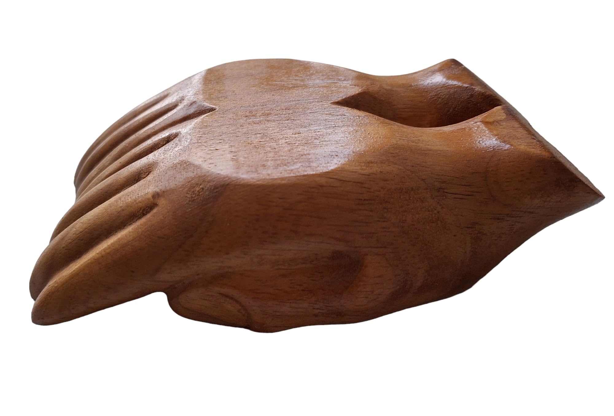 CleanPrince 2 Stück Holzschalen Hände, 175x125x45mm, braun, Ringschale Hochzeit Schlüsselschale Opferschale