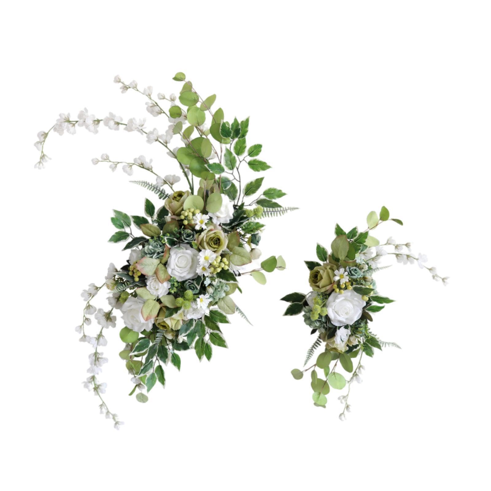 TWISAXC Wedding Arch Flower Arrangement Artificial Floral Swag Wedding Arch Flowers Captivating For Celebrations Silk Flower Arrangement Garden Decorative Garland
