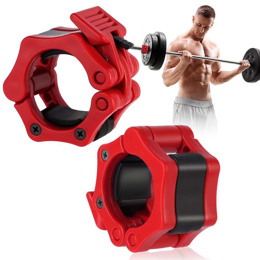 flintronic Hantelverschlüsse, Hantel Schnellverschluss, Hantelverschlüsse, Langhantel Clips, Hantelstange Klammer, Hantel Sicherung für Kraftsport, Gewichtheben, Fitness, Gym