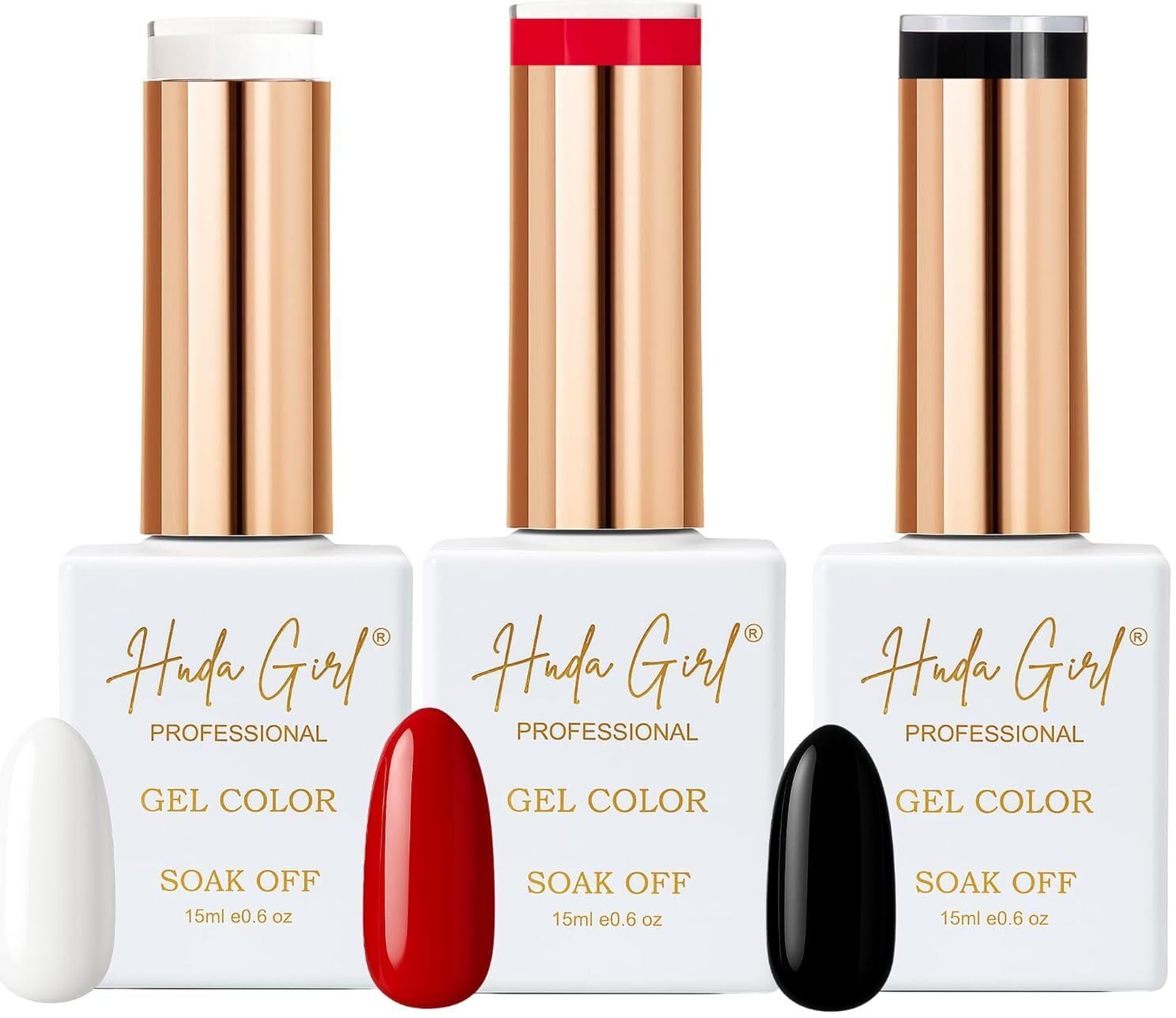 SCH' Red, Black and White Uv Gel Polish Combo with durable materials perfect for beginners and professionals.-image-36