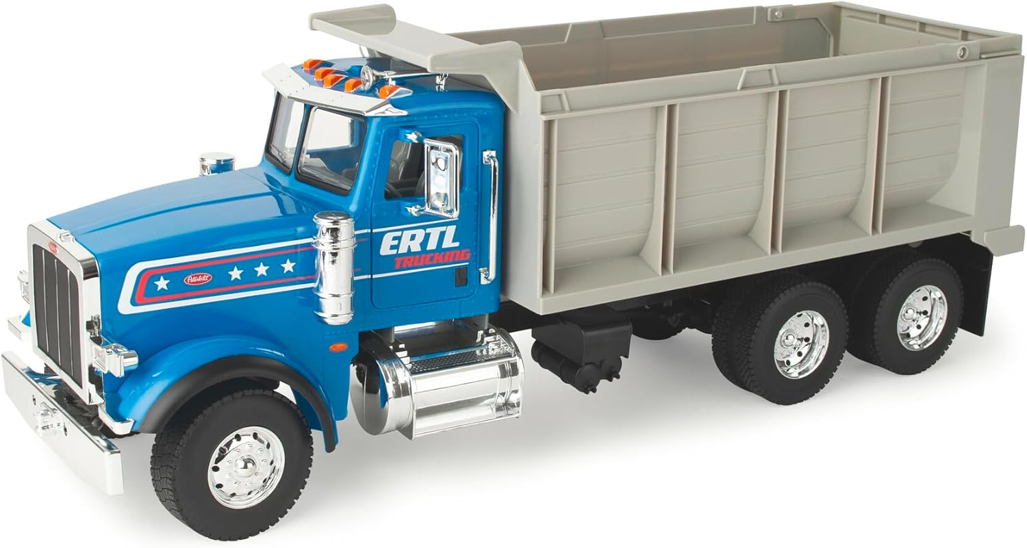 TOMY 1/16 Big Farm Blue Peterbilt Model 367 Dump Truck 47602