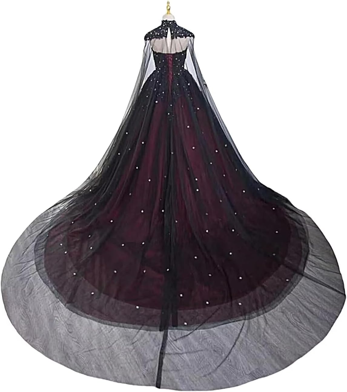 YJNXHN Women's Sweetheart Quinceanera Dresses with Cape Appliques Beaded Sweet 16 Prom Party Ball Gown