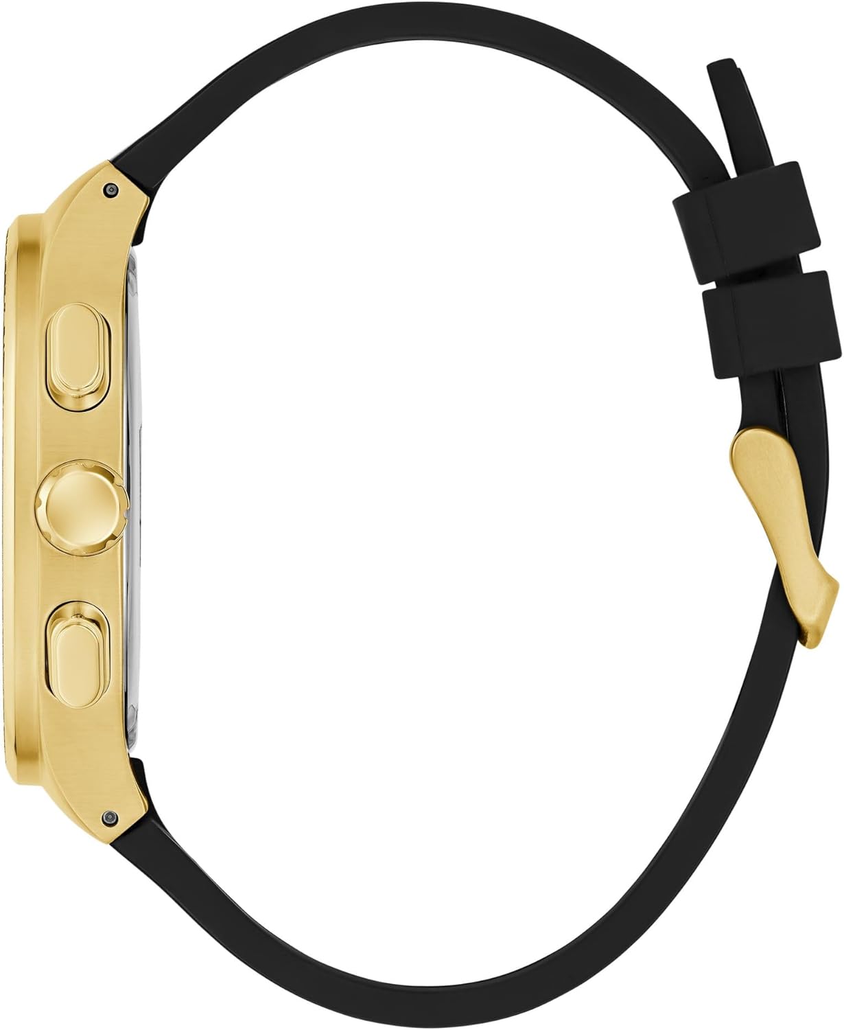 Guess Men's 44mm Watch - Black Multi Dial Gold-Tone Case