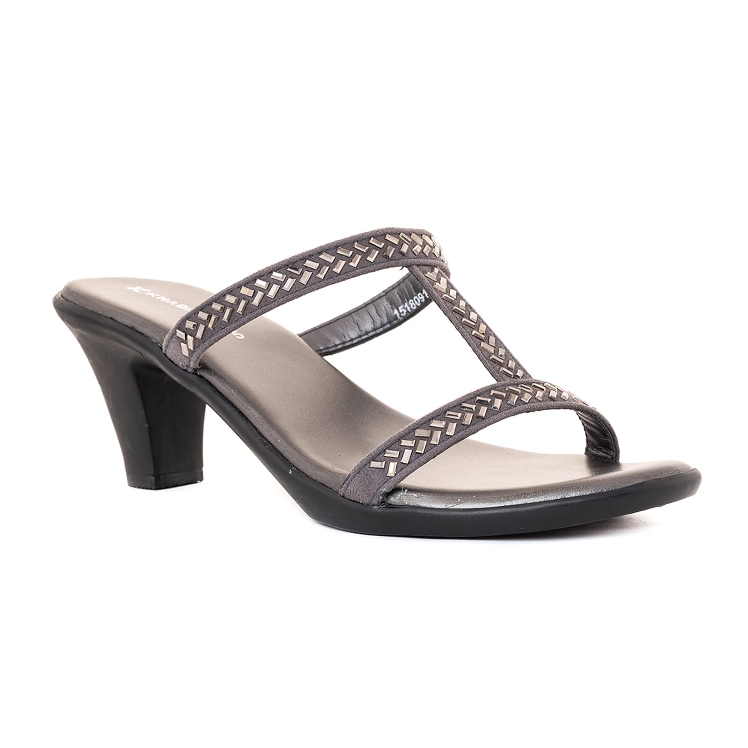 Khadims Grey Cone Heel Slip On Sandal for Women (1518092) (B0CX5GZLND) Amazon Price History, Amazon Price Tracker