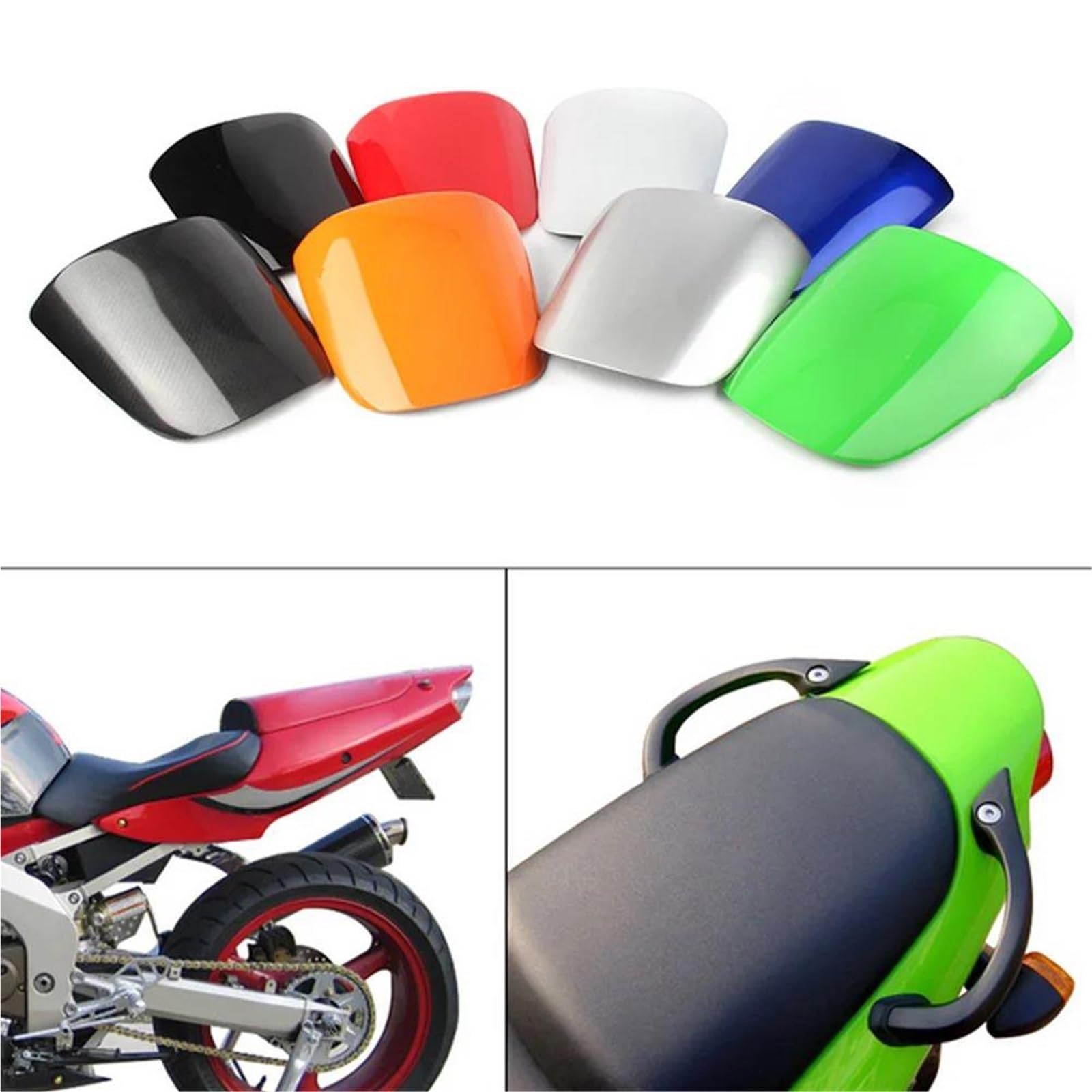 Cubierta De Asiento Trasero (Colín) para Motocicleta para para Ninja para ZX-6R para ZX600 (1998-2002) Carenado Joroba(Azul)